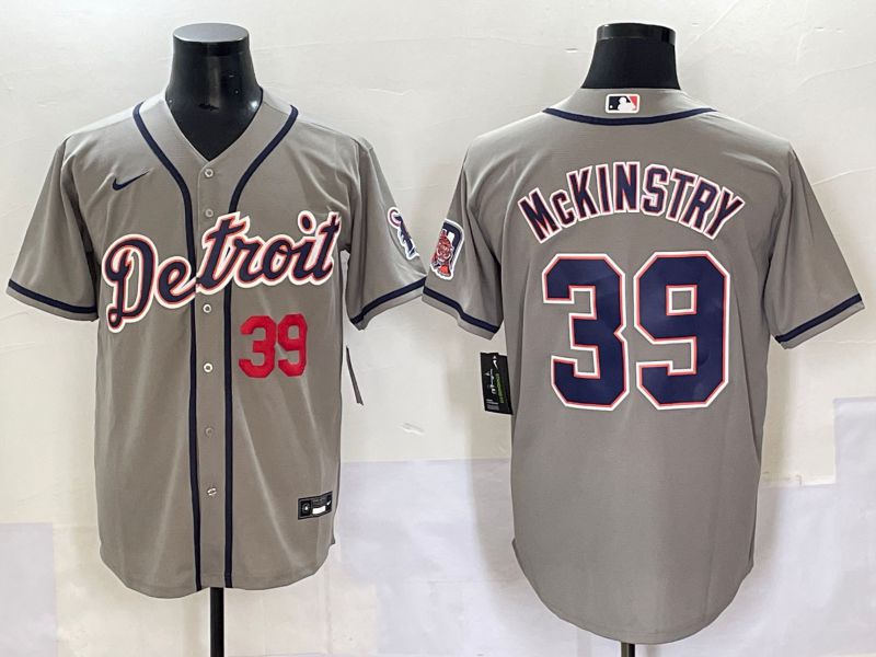 Men 2025 Detroit Tigers #39 Mckinstry Grey Game Nike MLB Jersey style 13